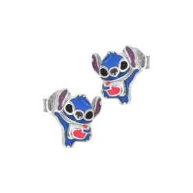 NP-925-KO-139 - Kolczyki srebrne z emalią - stitch