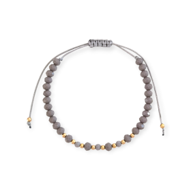 BA-585-BR-167 - Bransoletka złota z kamieniami szklanymi - sznurek