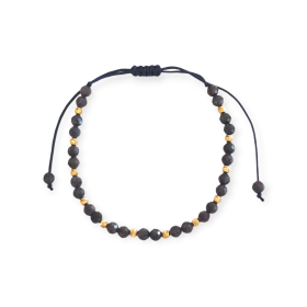 BA-585-BR-168 - Bransoletka złota z turmalinami - sznurek