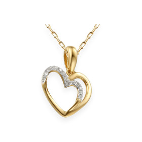 P53367 Y. - Zawieszka złota serce z diamentami