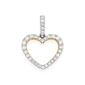 P86852 Y - Zawieszka złota serce z diamentami