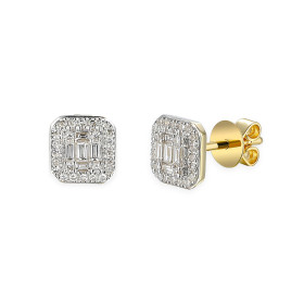 E71618 Y - Kolczyki złote z diamentami