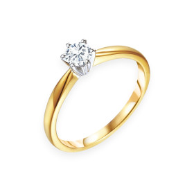 R34130 YW. - Pierścionek złoty z diamentem