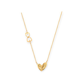 E0/OR/017214044501 - Naszyjnik złoty - serca
