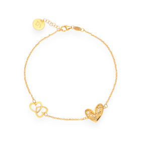 E0/OR/017240762001 - Bransoletka złota - serca