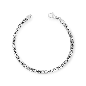 AR-925-BR-49 - Bransoletka srebrna - splot królewski