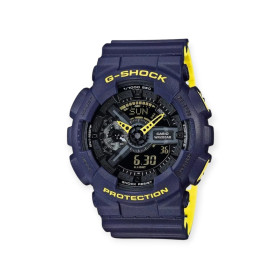 GA-110LN-2AER - Zegarek męski sportowy Casio G-shock GA-110LN-2AER granatowo-żółty