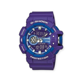GA-400A-6AER - Zegarek męski sportowy Casio G-shock GA-400A-6AER fioletowy