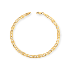 KL-585-BR-130 - Bransoletka złota figaro i gucci 4 mm