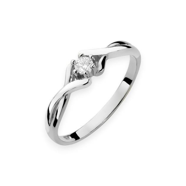 W190BB - Pierścionek złoty z diamentem