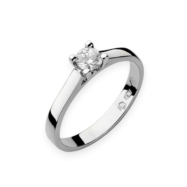 W221B B - Pierścionek złoty z diamentem