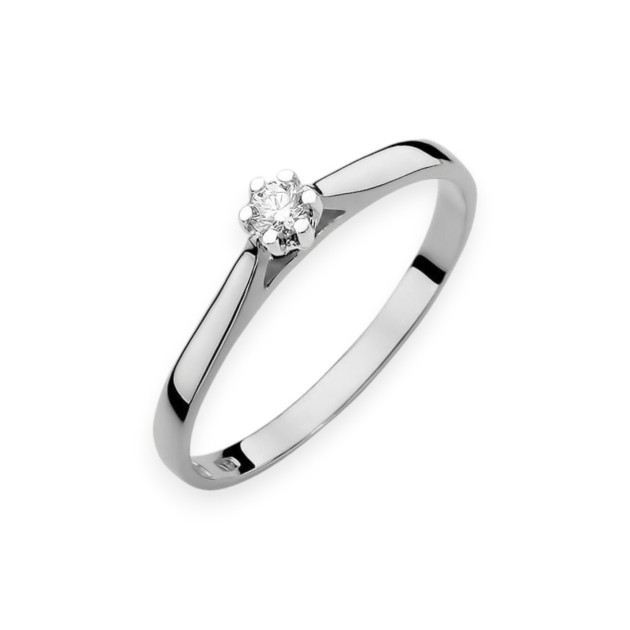 W0311 B - Pierścionek złoty z diamentami 