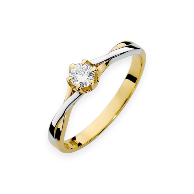 W-340B/0,23CT - Pierścionek złoty z diamentem 