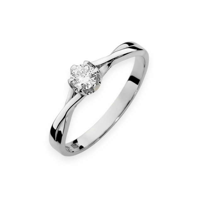 W-340B B/0,23CT - Pierścionek złoty z diamentem