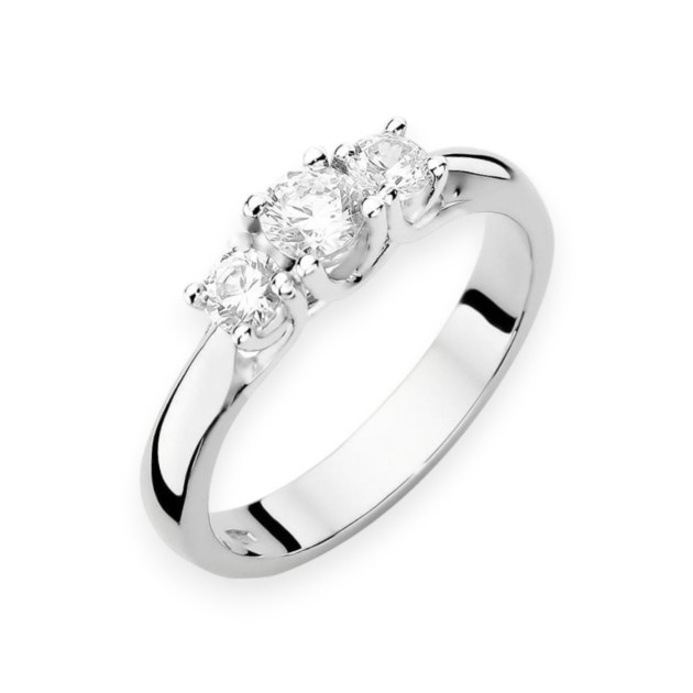 W0344 B - Pierścionek złoty z diamentami