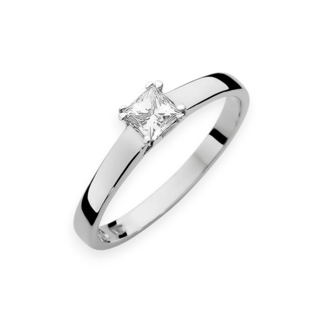 W-347 B/0,30CT - Pierścionek złoty z diamentem 