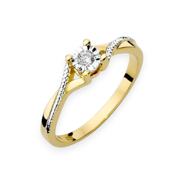 W-361/0,08CT - Pierścionek złoty z diamentem 