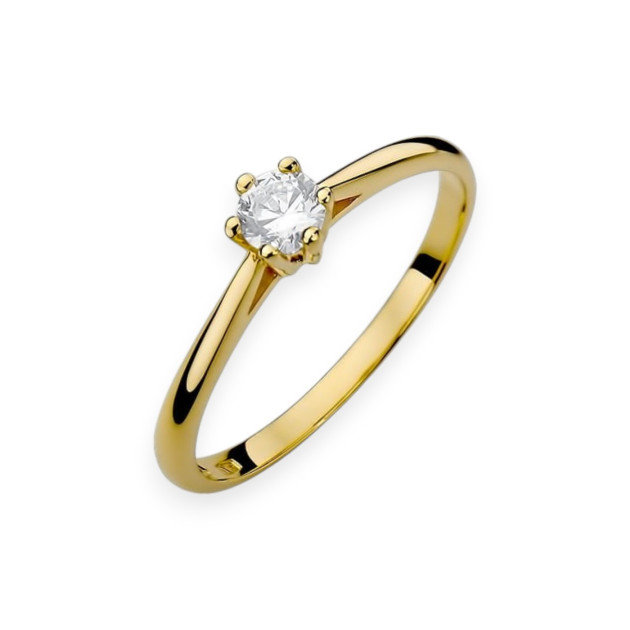 W-365/0,15CT - Pierścionek złoty z diamentem
