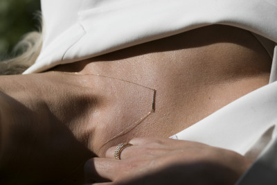 C029 - Naszyjnik złoty z diamentami