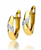 K0012 - Kolczyki złote z diamentem 