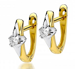 KO088 - Kolczyki złote z diamentami 