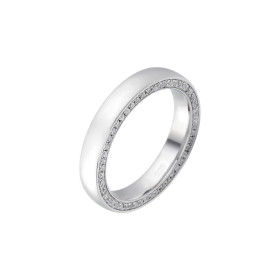 R51815-4.5MC(L) W - Obrączka z białego złota z diamentami