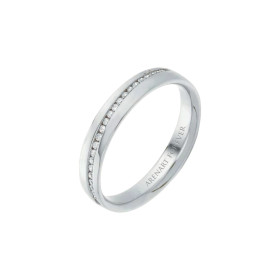 R48462-3.5MC(L) W - Obrączka z białego złota z diamentami