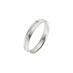 R46073-3MC(L) W - Obrączka z białego złota z diamentami