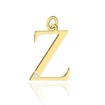 Z-2/0,005ct - Zawieszka złota z diamentem - literka 