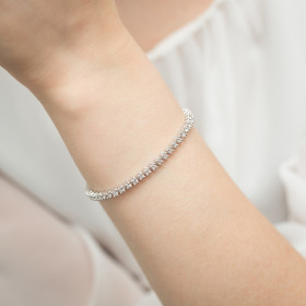 B32948 - Bransoletka złota z diamentami - tenisowa