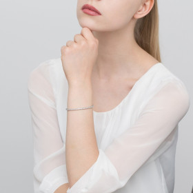 B32948 - Bransoletka złota z diamentami - tenisowa