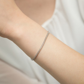 B39150 0,45CT - Bransoletka złota z diamentami  0,45ct - tenisowa