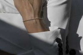 B39150 0,45CT - Bransoletka złota z diamentami  0,45ct - tenisowa