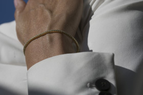 B39150 0,45CT - Bransoletka złota z diamentami  0,45ct - tenisowa