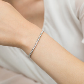 B39150 1,2CT - Bransoletka złota z diamentami 1,2ct - tenisowa