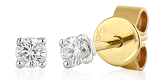E34118 YW S - Kolczyki złote z diamentami