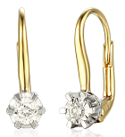 E54803 YW P - Kolczyki złote z diamentami