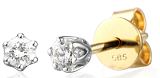 E34280 YW S - Kolczyki złote z diamentami