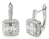 E58325 W A - Kolczyki złote z diamentami