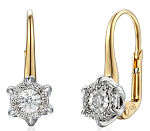 E59016 YW P - Kolczyki złote z diamentami