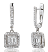 E52657 W A - Kolczyki złote z diamentami