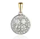 P61528 YW - Zawieszka złota z diamentami