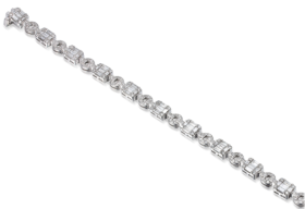 B07326 W - Bransoletka złota z diamentami