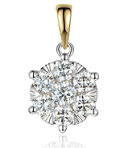 P74222 YW - Zawieszka złota z diamentami