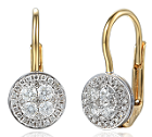 E61528 YW P - Kolczyki złote z diamentami