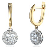 E61528 YW A. - Kolczyki złote z diamentami