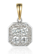 P59436 YW - Zawieszka złota z diamentami