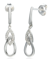 E60104 W S - Kolczyki złote z diamentami