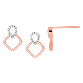 E4159-05Y - Kolczyki złote z diamentami 