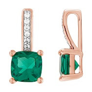 P6303-02EM - Zawieszka złota ze szmaragdem i diamentami 